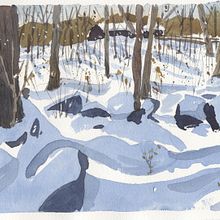 winter scene. Watercolor Painting project by bruce_1 - 11.03.2023
