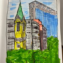Meu projeto do curso: Desenho arquitetônico expressivo com marcadores coloridos. Sketching, Drawing, Architectural Illustration, Sketchbook & Ink Illustration project by João Pedro Holanda - 11.02.2023