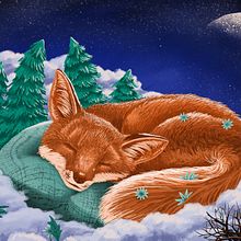 Dreaming Fox. Digital Illustration, and Digital Drawing project by Shannon Carter - 11.04.2023