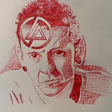 Chester - ballpoint pen tattoo. Un progetto di Design di tatuaggi di Martin B - 24.10.2023