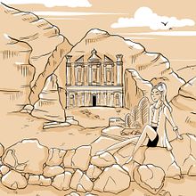 Travel postcard . Digital Illustration, Drawing, and Digital Drawing project by Angelica Pellegrino - 06.18.2023