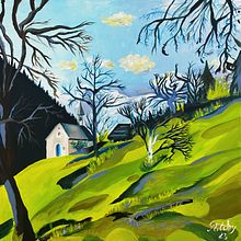 Mein Abschlussprojekt für den Kurs: Acrylmalerei Schritt für Schritt: Male traumhafte Landschaften Ein Projekt aus dem Bereich Traditionelle Illustration, Malerei, Malerei mit Acr, l und Sketchbook von michaela - 05.11.2023
