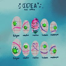 Mi proyecto del curso: Introducción al nail art. Un progetto di Design, Illustrazione tradizionale, Pittura, Pattern design e Pittura decorativa di Selah Hernández Reyes - 05.11.2023