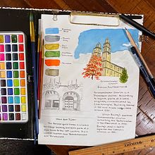 My project for course: Watercolor Travel Journal. Traditional illustration, Watercolor Painting, Architectural Illustration, and Sketchbook project by zambiasmith - 11.05.2023