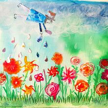 Flying. Arts, Crafts, Collage, Creativit, Sketching, Stor, telling, Children's Illustration, and Sketchbook project by layla_violet - 11.06.2023