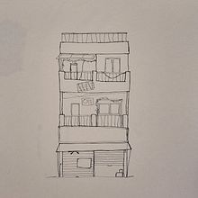 My project for course: Expressive Architectural Sketching with Colored Markers. Un projet de Esquisse , Dessin, Illustration architecturale, Carnet de croquis et Illustration à l'encre de Simona Campidano - 07.11.2023