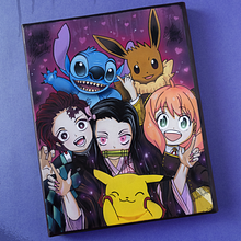Funda Demon Slayer, Spy Family, Stitch y Pokemon personalizada. Un proyecto de Ilustración tradicional, Artesanía, Bellas Artes, Pintura, Arte urbano, Dibujo a lápiz, Dibujo, Creatividad, Fotografía de producto, Dibujo artístico, Ilustración infantil, Pintura acrílica, Fotografía para Instagram, Composición fotográfica, Ilustración con tinta, Manga, Estampación textil y Diseño textil de Marcos López Ruiz - 01.12.2022