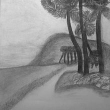 TEG: platja amb palmeres carbonet. Un proyecto de Dibujo de lara_albiacc - 07.11.2023