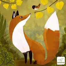 Fox & Junco for course: Playful Animal Illustration with Photoshop. Traditional illustration, and Digital Illustration project by lellobird - 11.05.2023
