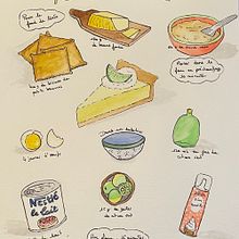 Recette de cuisine illustrée. Un proyecto de Ilustración tradicional de July CB - 03.11.2023