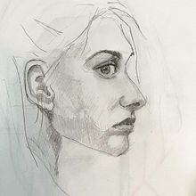 My project for course: Portrait Sketchbooking: Explore the Human Face . Membuat sketsa, Menggambar, Menggambar Potret, Menggambar Artistik, Dan Buku sketsa proyek oleh Jan Weiss - 11.07.2023