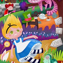 Alice's Adventures in Wonderland . % Tecla Tonegutti tarafından hazırlanan Dijital İllüstras, Ve on projesi - 11.07.2023