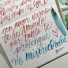 Mi proyecto del curso: Caligrafía itálica con brush pen. Calligraph project by ayr - 11.08.2023