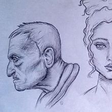 Meu projeto do curso: Caderno de retratos: explore o rosto humano. Un progetto di Bozzetti, Disegno, Disegno di ritratti, Disegno artistico e Sketchbook di Mônica Sanches - 07.11.2023