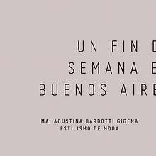 Proyecto de estilismo de moda. Una semana en Buenos aires. Design, and Fashion Design project by Agus Bardotti - 11.09.2023