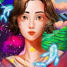 My project for course: Digital Fantasy Portraits with Photoshop. Projekt z dziedziny Trad, c, jna ilustracja,  R, sunek, Ilustracja c, frowa, Portret, R, sunek c, frow, Malarstwo c i frowe użytkownika Jody Lindaya - 06.11.2023