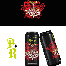 Poison Rouge, bebida energética. Design, Br, ing, Identit, Product Design, T, pograph, Digital Illustration, T, pograph, and Design project by Maria Antequera Ulloa - 11.09.2023