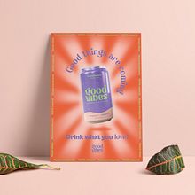 Póster Good vibes. Design, and Advertising project by June - 11.09.2023