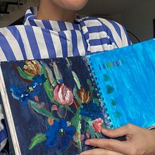 Expressive Floral Painting with Acrylic Paint . % Chiara Urbanová tarafından hazırlanan Güzel sanatlar, Tablo, Akrilik Boyama, Ve Botanik İllüstrasyon projesi - 11.09.2023
