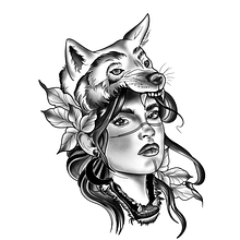 Meu projeto do curso: Desenho e ilustração digital de tatuagens com o Procreate. Projekt z dziedziny Trad, c, jna ilustracja, Projektowanie graficzne, Ilustracja c, frowa, Projektowanie tatuaż, R, sunek c i frow użytkownika Alana Corsino - 10.11.2023