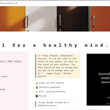 My project for course: Introduction to Notion for Creative Projects - Journal for a healthy mind. . Projekt z dziedziny Tworzenie stron internetow i ch użytkownika Romana Solovan - 10.11.2023