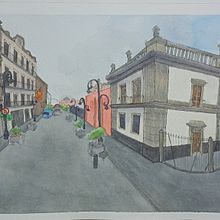 Mi proyecto del curso: Dibujo arquitectónico con acuarela y tinta, Centro histórico de la Ciudad de México. Sketching, Drawing, Watercolor Painting, Architectural Illustration, Sketchbook & Ink Illustration project by Astrid Gutiérrez - 11.10.2023