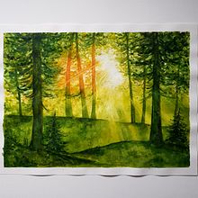 My project for course: Dreamy Watercolor Landscapes: Paint with Light. Un projet de Peinture , et Aquarelle de azur_ve - 11.11.2023