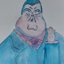 Anibal Troilio - Yo Soy El Tango. Fine Arts, Painting, Watercolor Painting, and Portrait Drawing project by mr_corona_davide - 11.11.2023