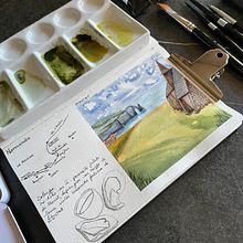 Il mio progetto del corso: Diario di viaggio ad acquerello. Projekt z dziedziny Trad, c, jna ilustracja, Malowanie akwarelą,  R, sunek architektoniczn i Sketchbook użytkownika Karima Faldetta - 12.11.2023