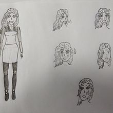 Mi proyecto del curso: El arte del manga: dibuja personajes únicos (Kumiko). Character Design, Pencil Drawing, Drawing, Ink Illustration, and Manga project by mariordz_98 - 11.12.2023