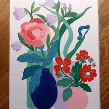 Mijn project van de cursus: Schilder bloemenillustraties met gouacheverf. Un progetto di Illustrazione digitale, Illustrazione botanica e Pittura gouache di Daphne - 13.11.2023
