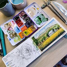 Mi proyecto del curso: Cuaderno de viaje en acuarela. Traditional illustration, Watercolor Painting, and Sketchbook project by Cecilia Mora Bonilla - 01.09.2025