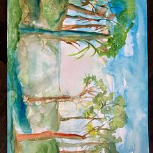 My project for course: Dreamy Watercolor Landscapes: Paint with Light . % annemusso_am tarafından hazırlanan Tablo, Ve Suluboya Resim projesi - 11.14.2023