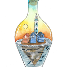 Watercolor Lighthouses. Traditional illustration project by silvialolazaro - 11.14.2023
