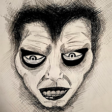 TG Cara humanizada de Pazuzu a Tinta Ein Projekt aus dem Bereich Traditionelle Illustration von Pau Forte - 15.11.2023