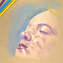 TEG 5: Llapis de colors sobre paper kraft. Drawing project by Sara Mateos - 11.15.2023