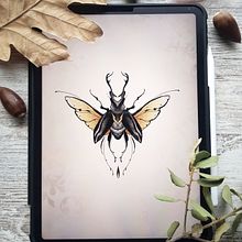 Mi proyecto del curso: Diseño de tatuajes artísticos con efectos dorados en Procreate Ein Projekt aus dem Bereich Digitale Illustration, Tattoodesign und Artistische Fotografie von Silvia Panea - 15.11.2023