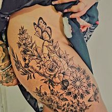 Mój projekt z kursu: Techniki tatuażu: cieniowanie pepper shading. Un progetto di Illustrazione tradizionale e Design di tatuaggi di Monika Szulc - 16.11.2023