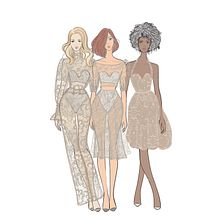 Rendas uma Paixão. Fashion Design, Digital Drawing, and Fashion Illustration	 project by Silvia Godoy Martins - 11.15.2023