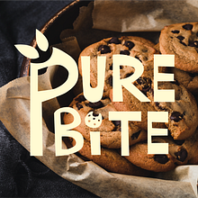 Pure bite | Organic cookies | LOGO Creation. Design, Br, ing, Identit, Graphic Design, and Logo Design project by Amirtha Priya A - 11.06.2023
