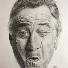 Robert de Niro. Pencil Drawing, Realistic Drawing, and Portrait Drawing project by julieta oliva - 11.17.2023
