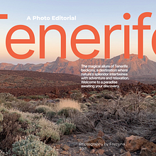 My course project: Discovering the beautiful island, Tenerife. Un progetto di Design, Marketing, Web design, Creatività, Gestione di un portfolio, Fotografia, Fotografia all'aperto e Pubblicità di zsizsifru - 17.11.2023