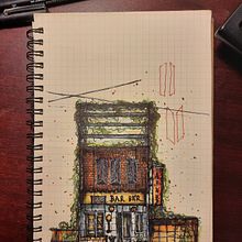 My project for course: Expressive Architectural Sketching with Colored Markers. Sketching, Drawing, Architectural Illustration, Sketchbook & Ink Illustration project by mahbub7783 - 11.18.2023
