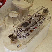 Mi proyecto del curso: Introducción al retail design CHOCOLATERÍA  . Arsitektur Interior, Desain Interior, Dekorasi Interior, Desain Ritel, Dan Desain Spasial proyek oleh Valentina Giraldo Presiga - 11.03.2023