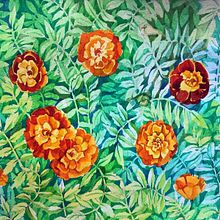 My project for course: Negative Watercolor Painting for Botanical Illustration. Projekt z dziedziny Trad, c, jna ilustracja, Malowanie akwarelą, R i sunek botaniczn użytkownika Olena Andrushchenko - 19.11.2023