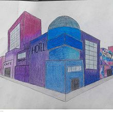 DA: perspectiva dos punts de fuga . Un proyecto de Dibujo artístico de lara_albiacc - 19.11.2023