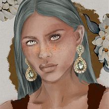 My project for course: Illustrated Portraits with Procreate. Traditional illustration, Vector Illustration, Digital Illustration, and Portrait Drawing project by ASMAA SHALKAME - 11.19.2023