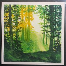 My project for course: Dreamy Watercolor Landscapes: Paint with Light. Projekt z dziedziny  Malarstwo i Malowanie akwarelą użytkownika Anya Mimrina - 19.11.2023