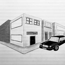 DA. Perspectiva Cónica . Desenho a lápis projeto de Noemí Cardona Sánchez - 20.11.2023