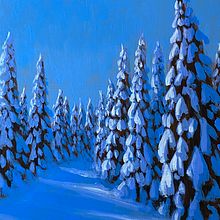"Snow" (Tutorial Painting). Fine Arts, Arts, Crafts, Painting, and Creativit project by Daphne Frizzle - 11.21.2023